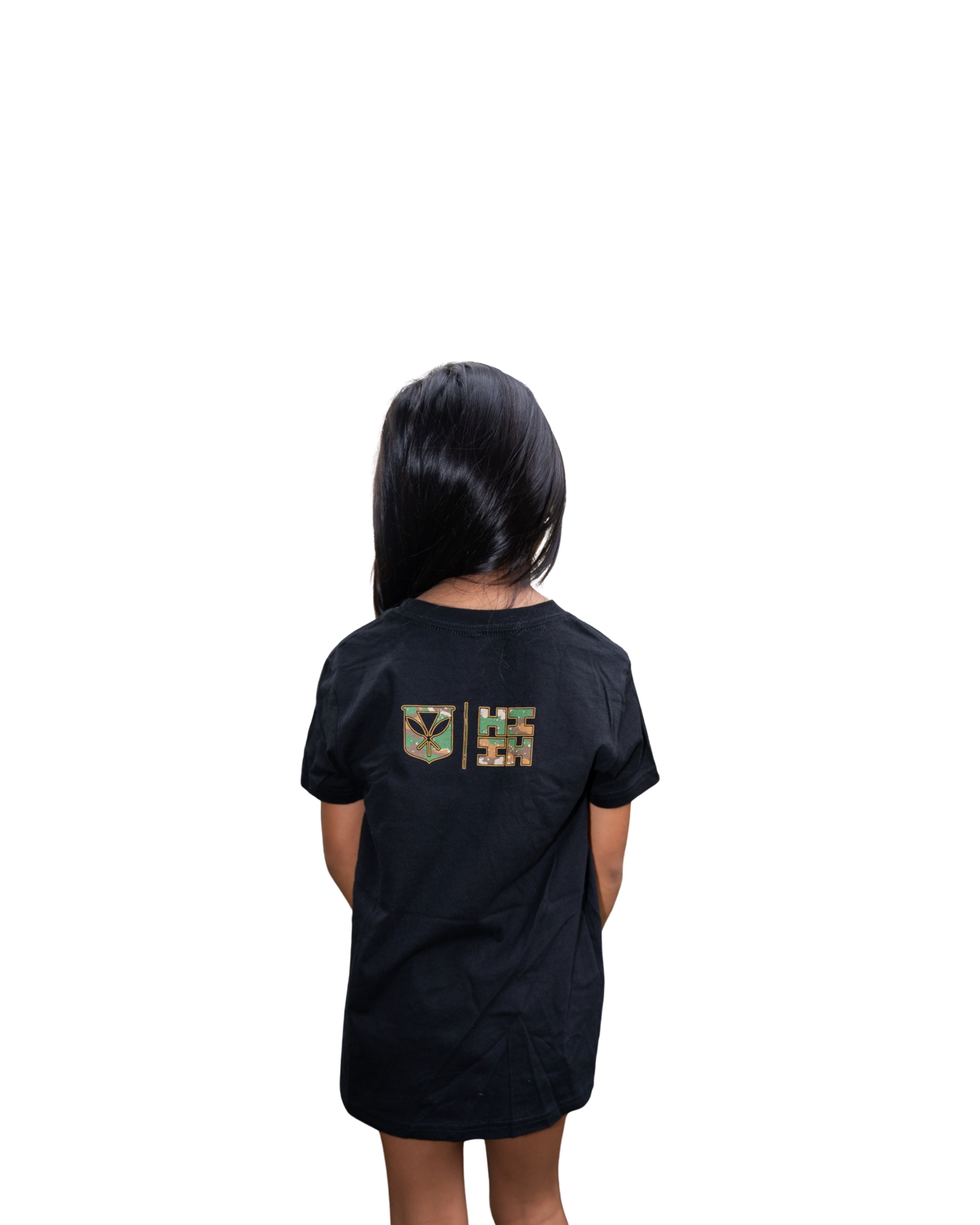 KEIKI CAMO GREEN OLD ENGLISH T-SHIRT Shirts Hawaii's Finest 