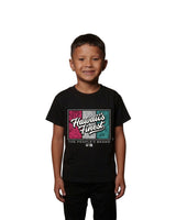 KEIKI FLORAL TRI COLOR PINK TEAL T-SHIRT