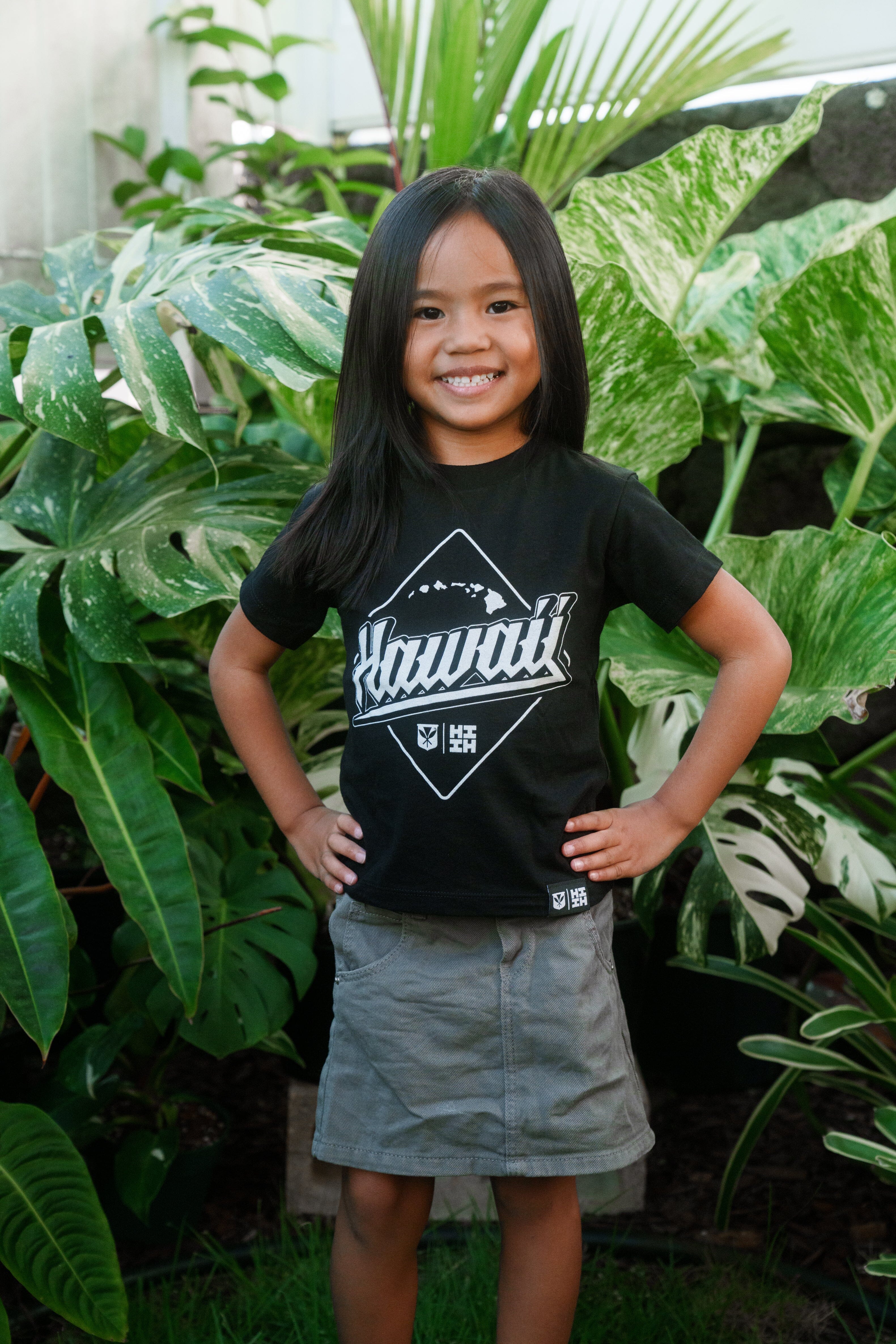 KEIKI HAWAII DIAMOND WHITE T-SHIRT Shirts Hawaii's Finest XX-SMALL 