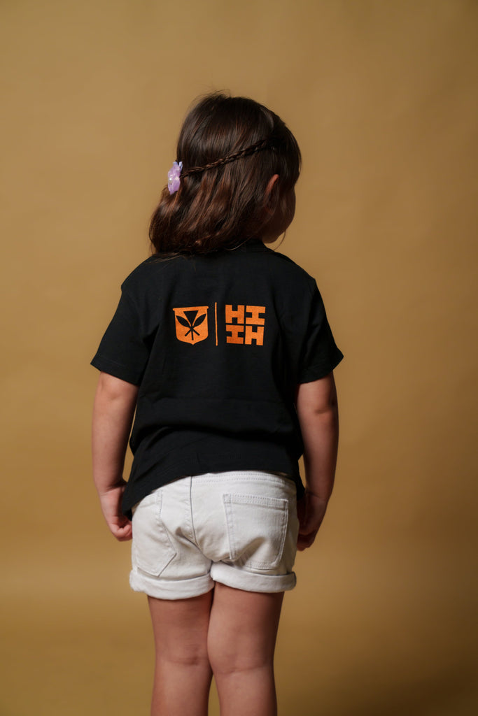 KEIKI HIBISCUS CREST ORANGE T-SHIRT Shirts Hawaii's Finest 