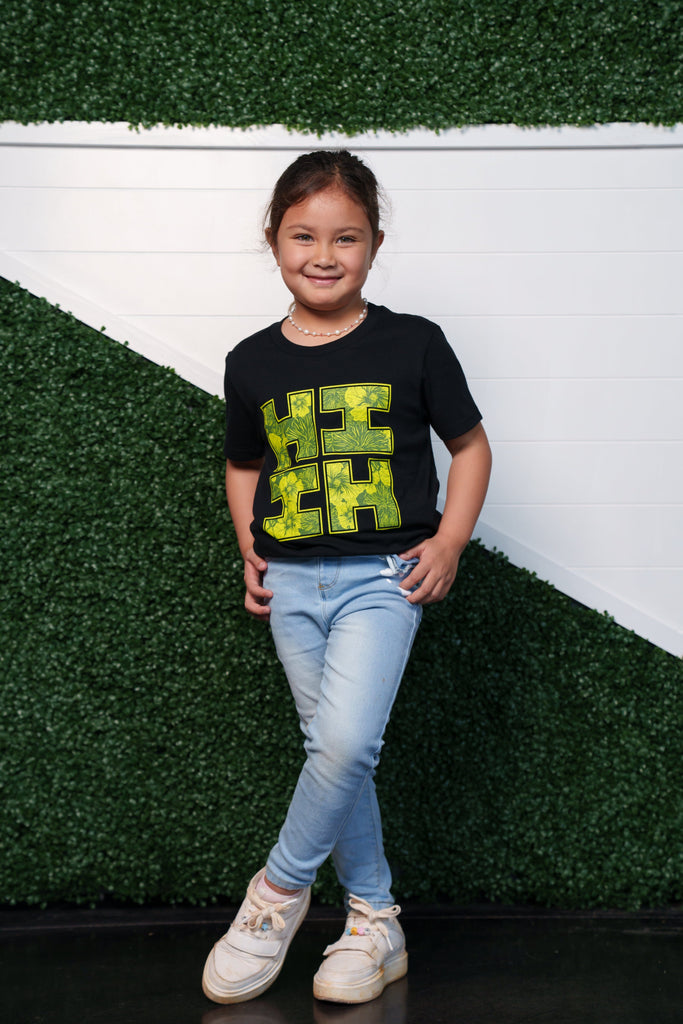 KEIKI HIBISCUS SWIRL GREEN T-SHIRT Shirts Hawaii's Finest XX-SMALL 