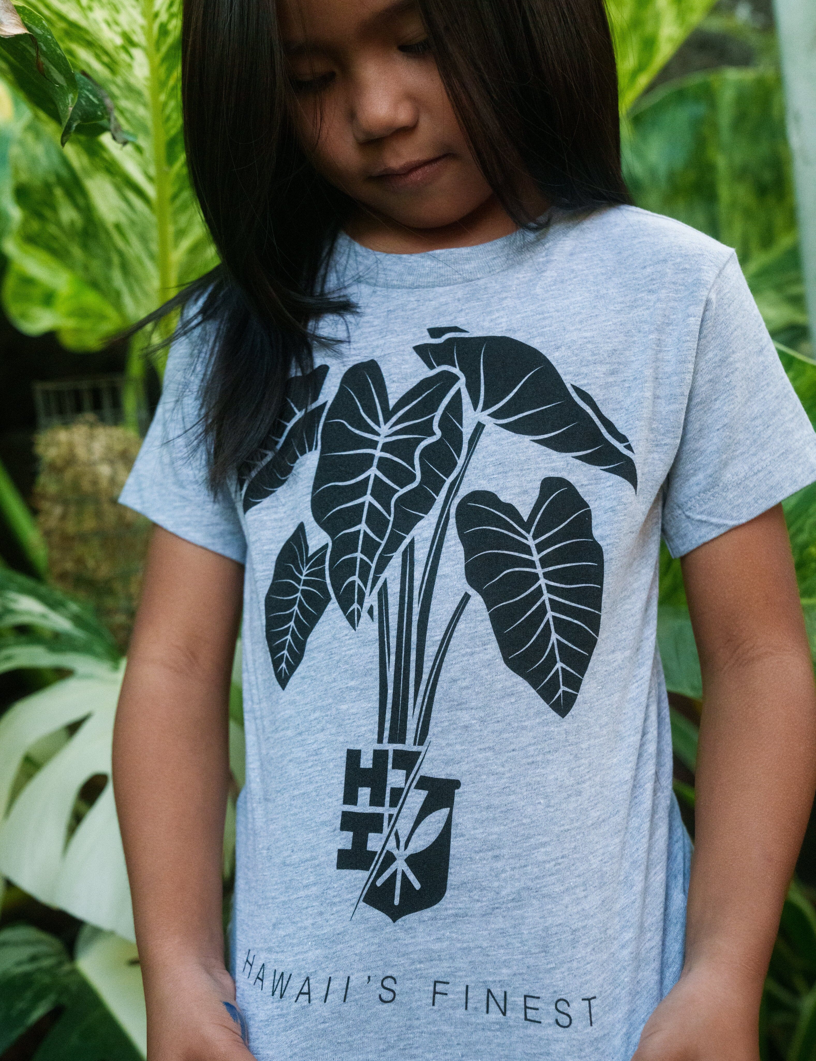 KEIKI KALO BUNCH GRAY T-SHIRT Shirts Hawaii's Finest 