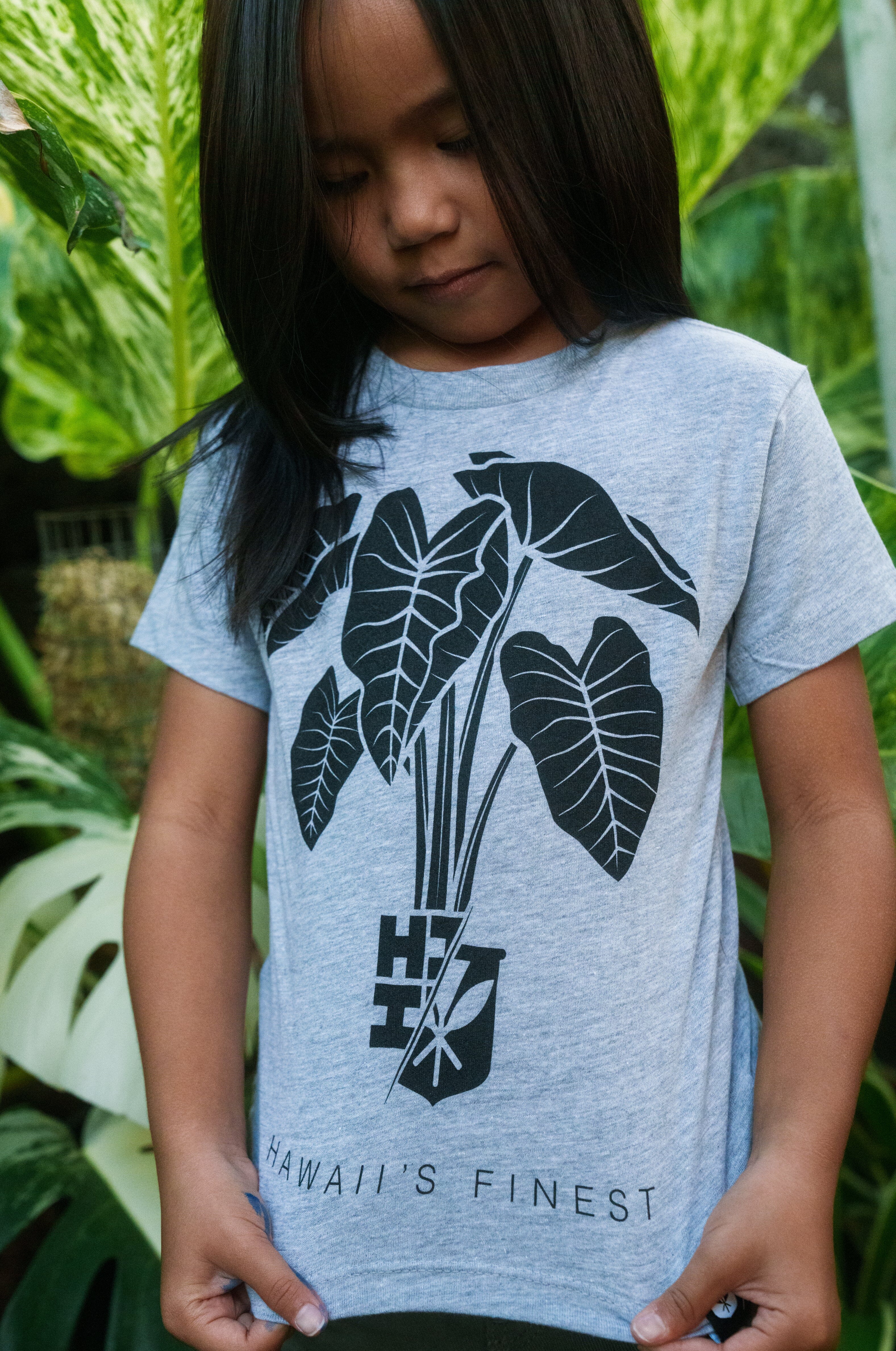 KEIKI KALO BUNCH GRAY T-SHIRT Shirts Hawaii's Finest 