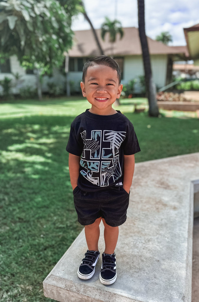 KEIKI LAUAE TEAL T-SHIRT Shirts Hawaii's Finest XX-SMALL 