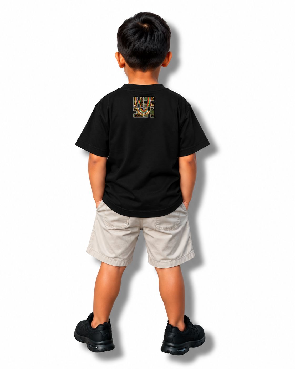 KEIKI LEI CAMO LOGO BLACK T-SHIRT Shirts Hawaii's Finest 