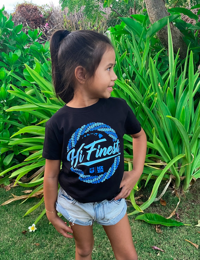KEIKI LEI CREST BLUE T-SHIRT Shirts Hawaii's Finest 