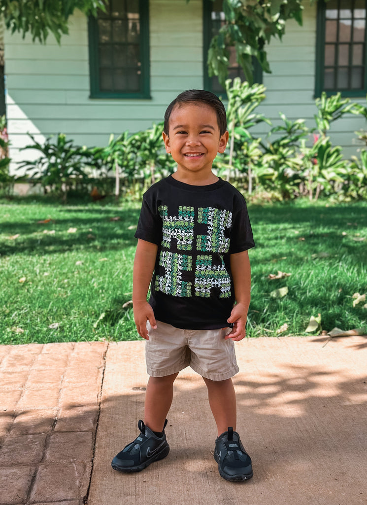 KEIKI LEI LOGO GREENS T-SHIRT Shirts Hawaii's Finest 
