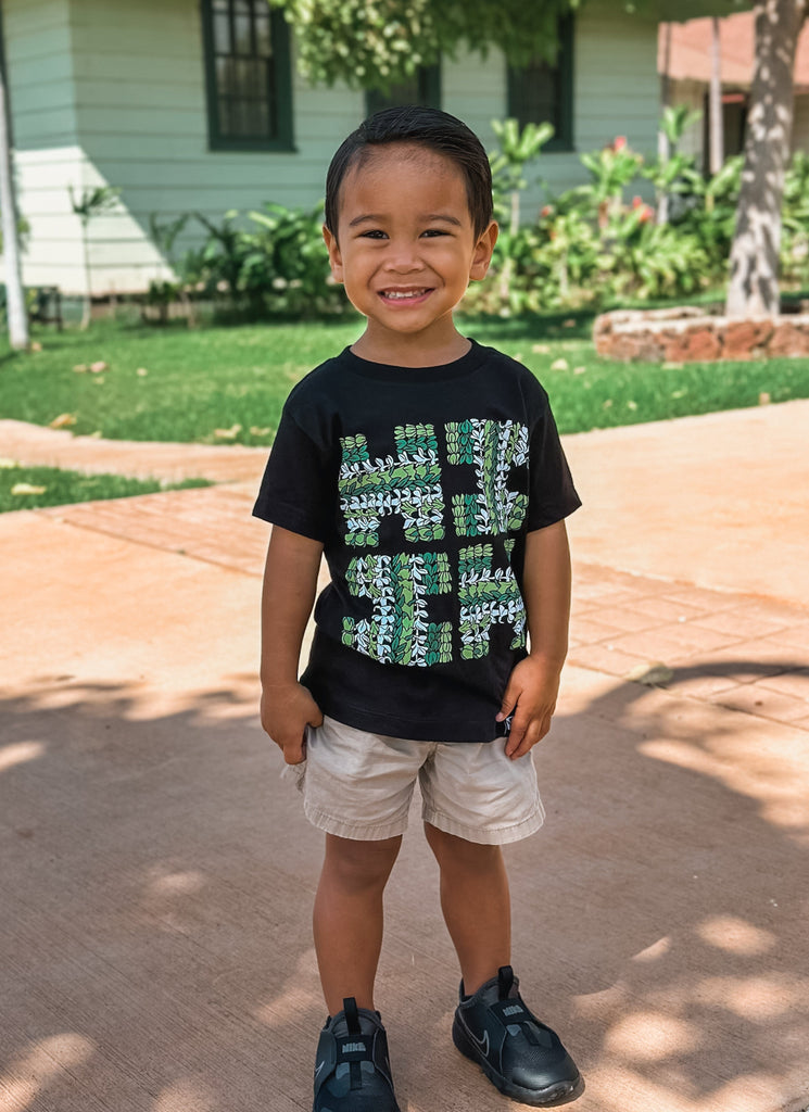 KEIKI LEI LOGO GREENS T-SHIRT Shirts Hawaii's Finest XX-SMALL 
