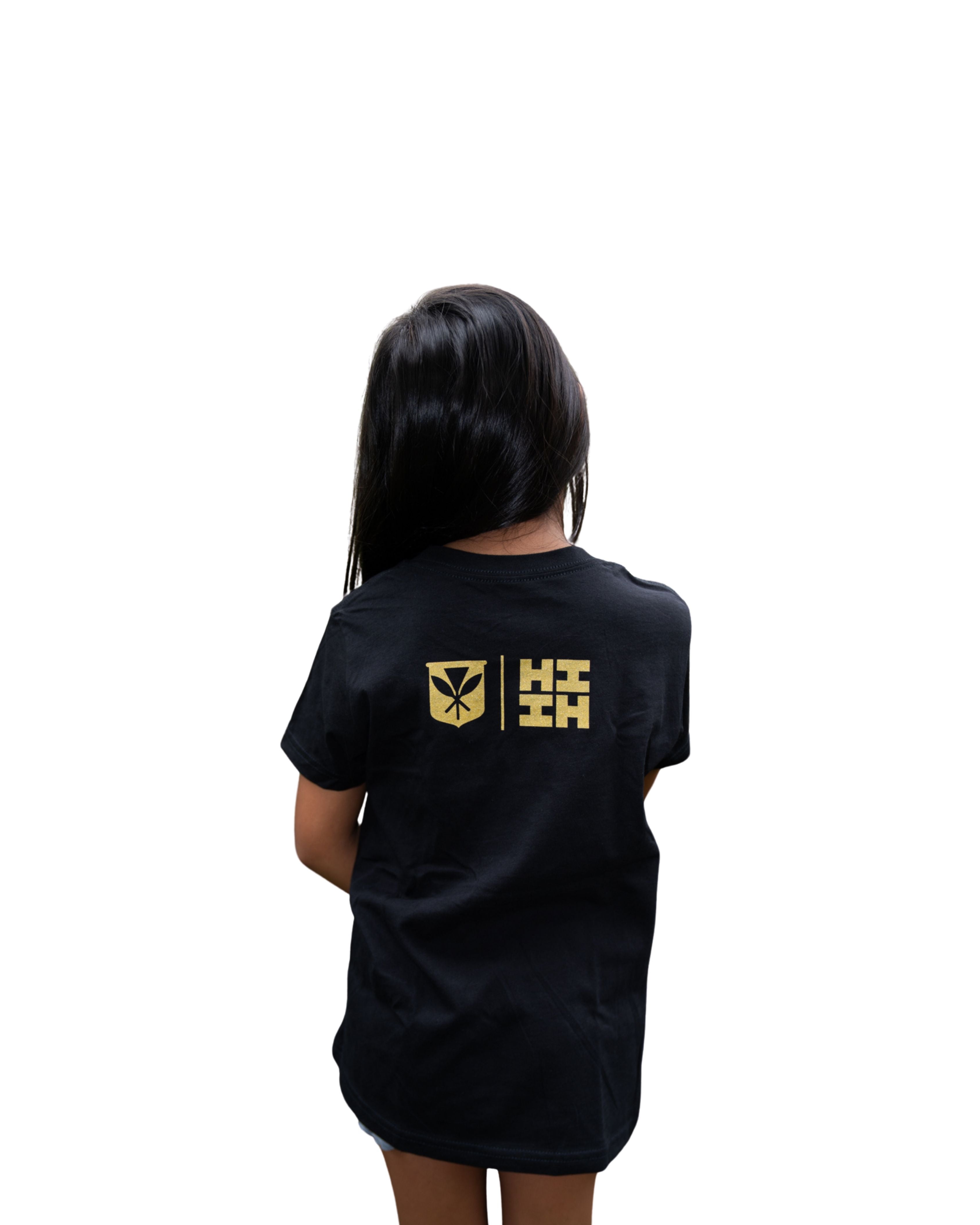 KEIKI LOGO COLLAGE GOLD T-SHIRT Shirts Hawaii's Finest 