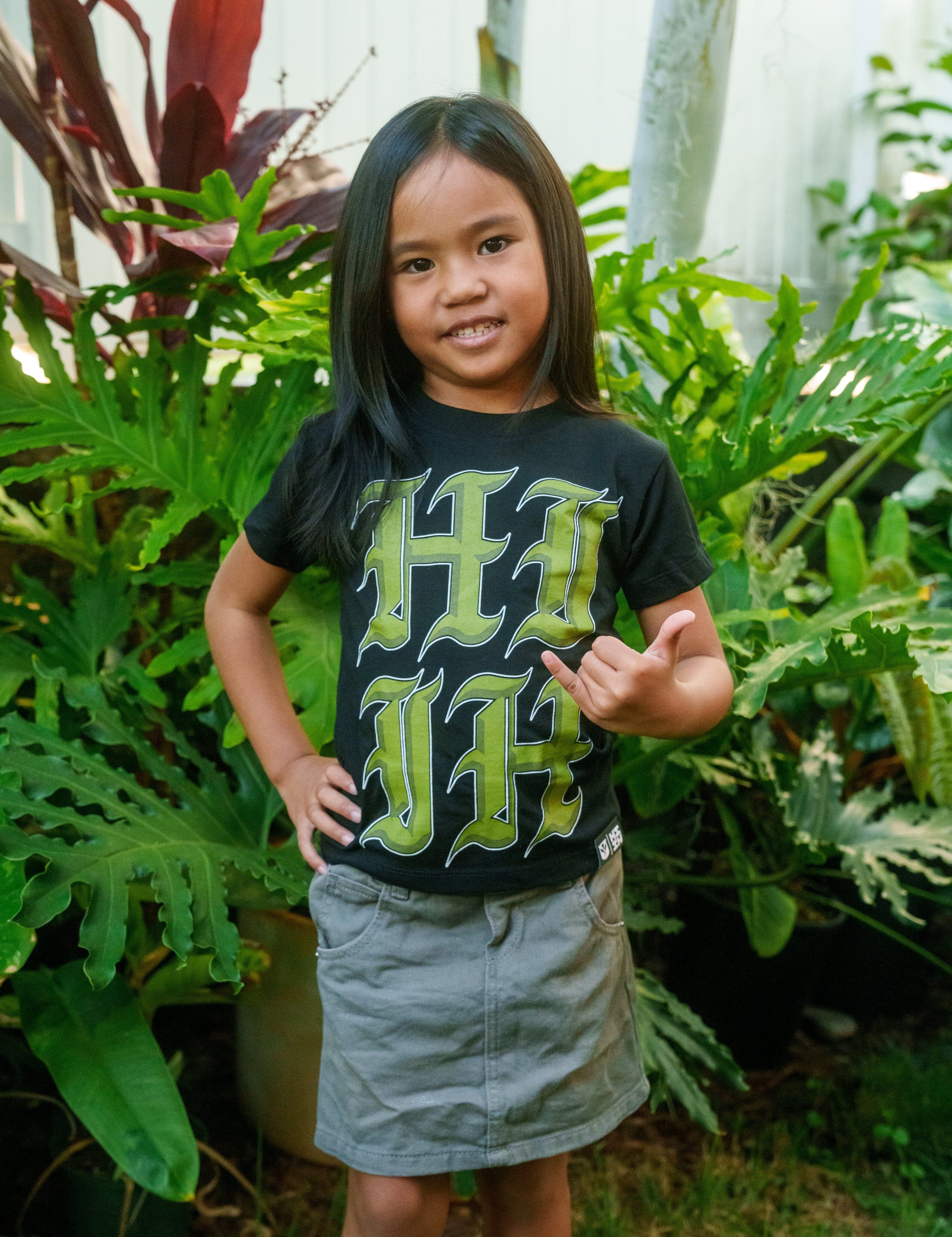 KEIKI OE LOGO MILITARY T-SHIRT Shirts Hawaii's Finest XX-SMALL 