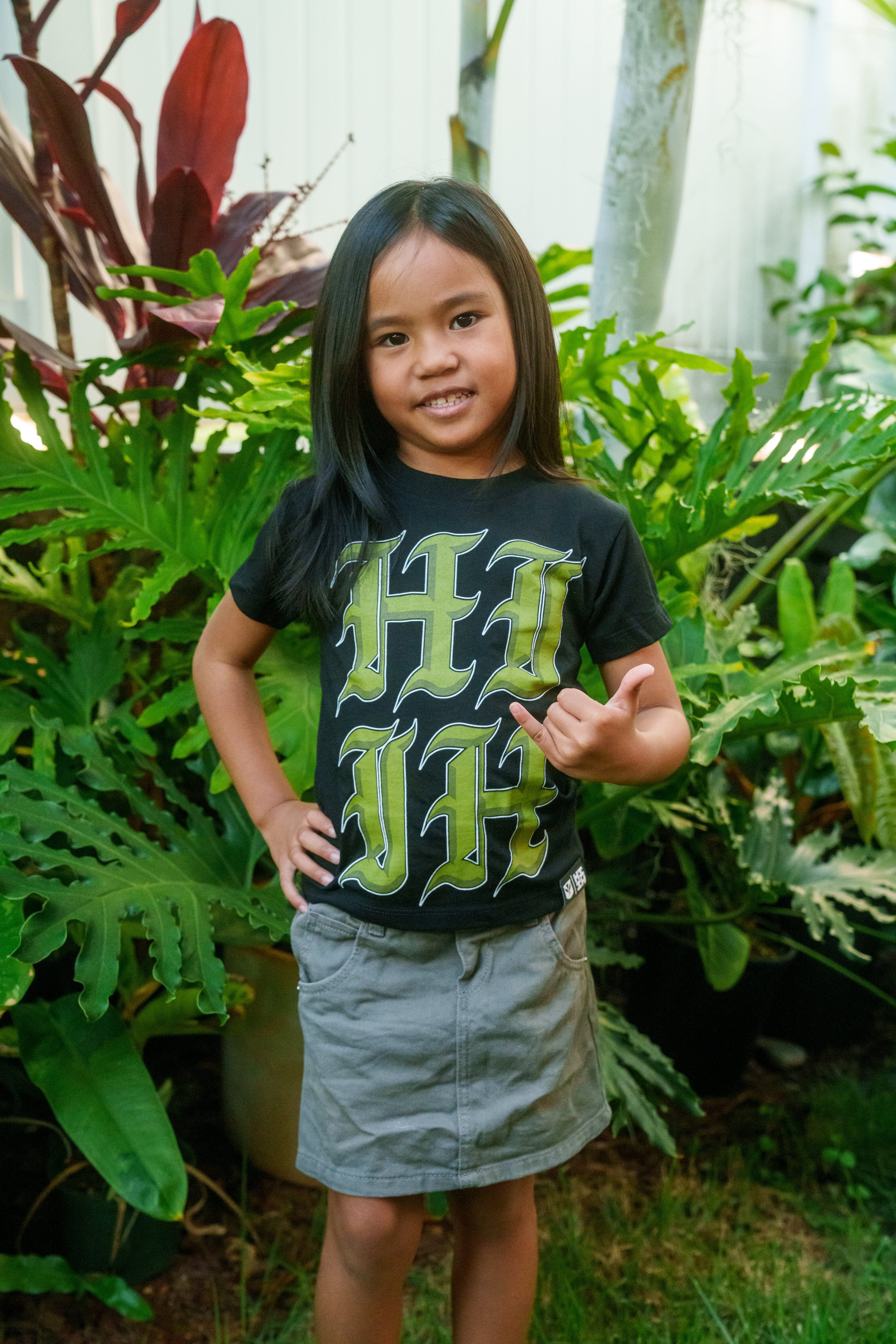 KEIKI OE LOGO MILITARY T-SHIRT Shirts Hawaii's Finest XX-SMALL 