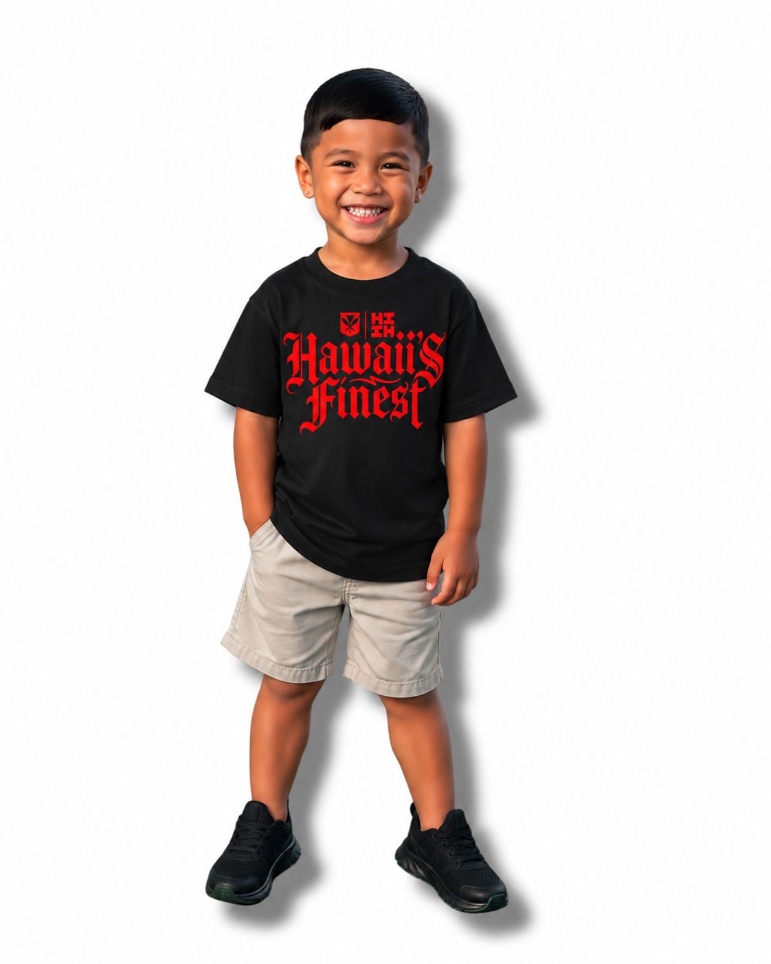 KEIKI OLD ENGLISH RED T-SHIRT Shirts Hawaii's Finest XX-SMALL 