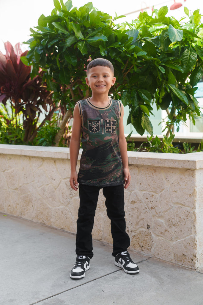 KEIKI OLIVE MIX CAMO STREETWEAR JERSEY Jersey Hawaii's Finest 