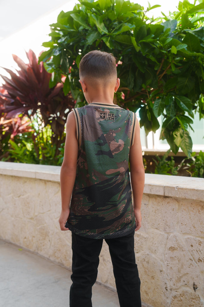 KEIKI OLIVE MIX CAMO STREETWEAR JERSEY Jersey Hawaii's Finest 