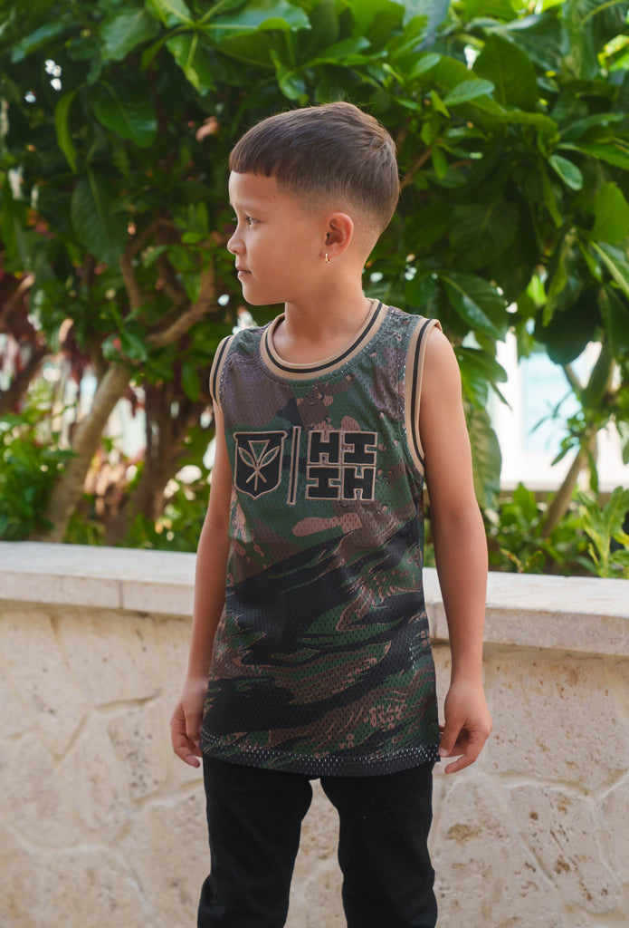 KEIKI OLIVE MIX CAMO STREETWEAR JERSEY Jersey Hawaii's Finest 