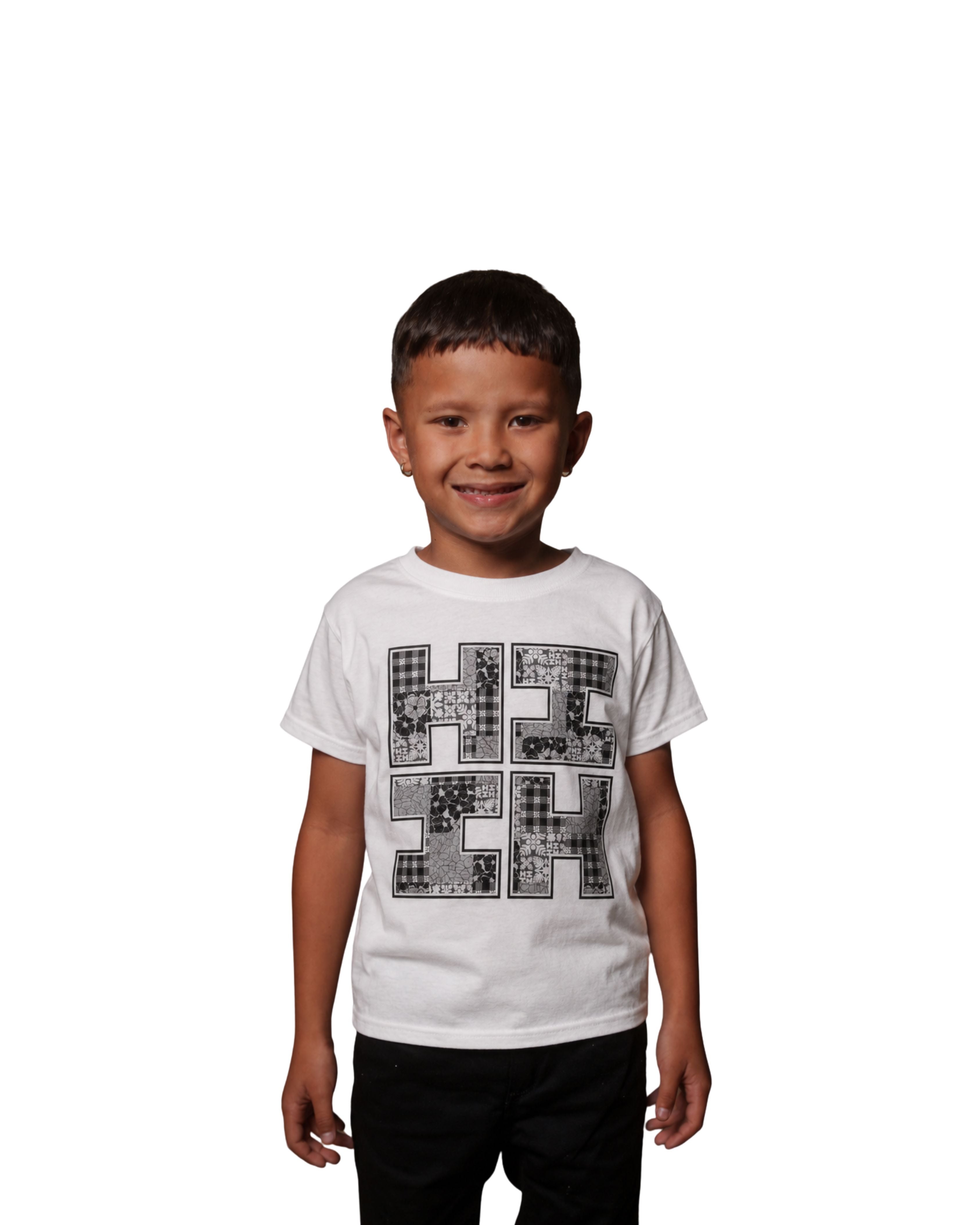 KEIKI PALAKA QUILT LOGO BW T-SHIRT Shirts Hawaii's Finest XX-SMALL 