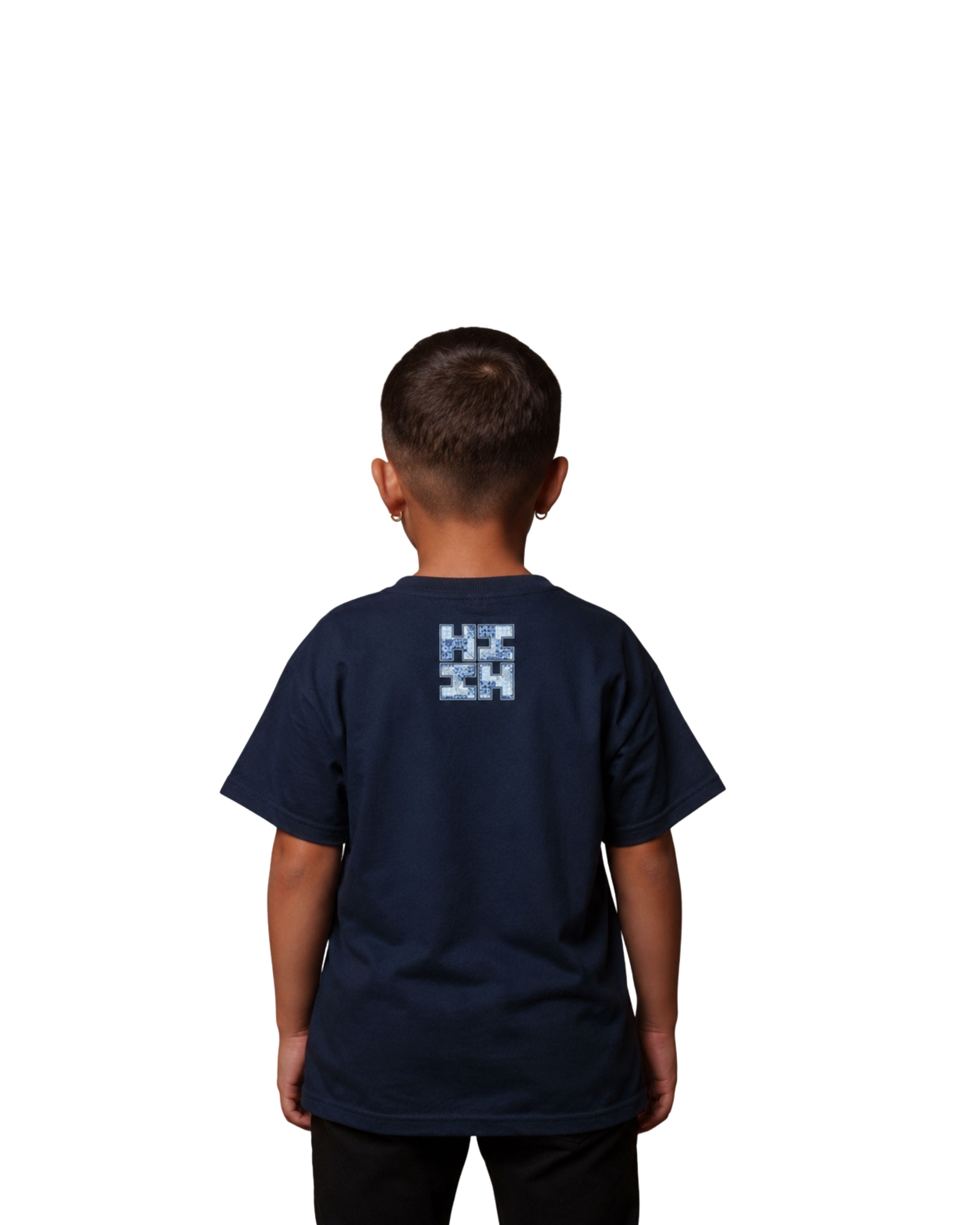 KEIKI PALAKA QUILT LOGO NAVY T-SHIRT Shirts Hawaii's Finest 