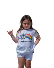KEIKI PALAKA RAINBOW WHITE T-SHIRT Shirts Hawaii's Finest XX-SMALL 