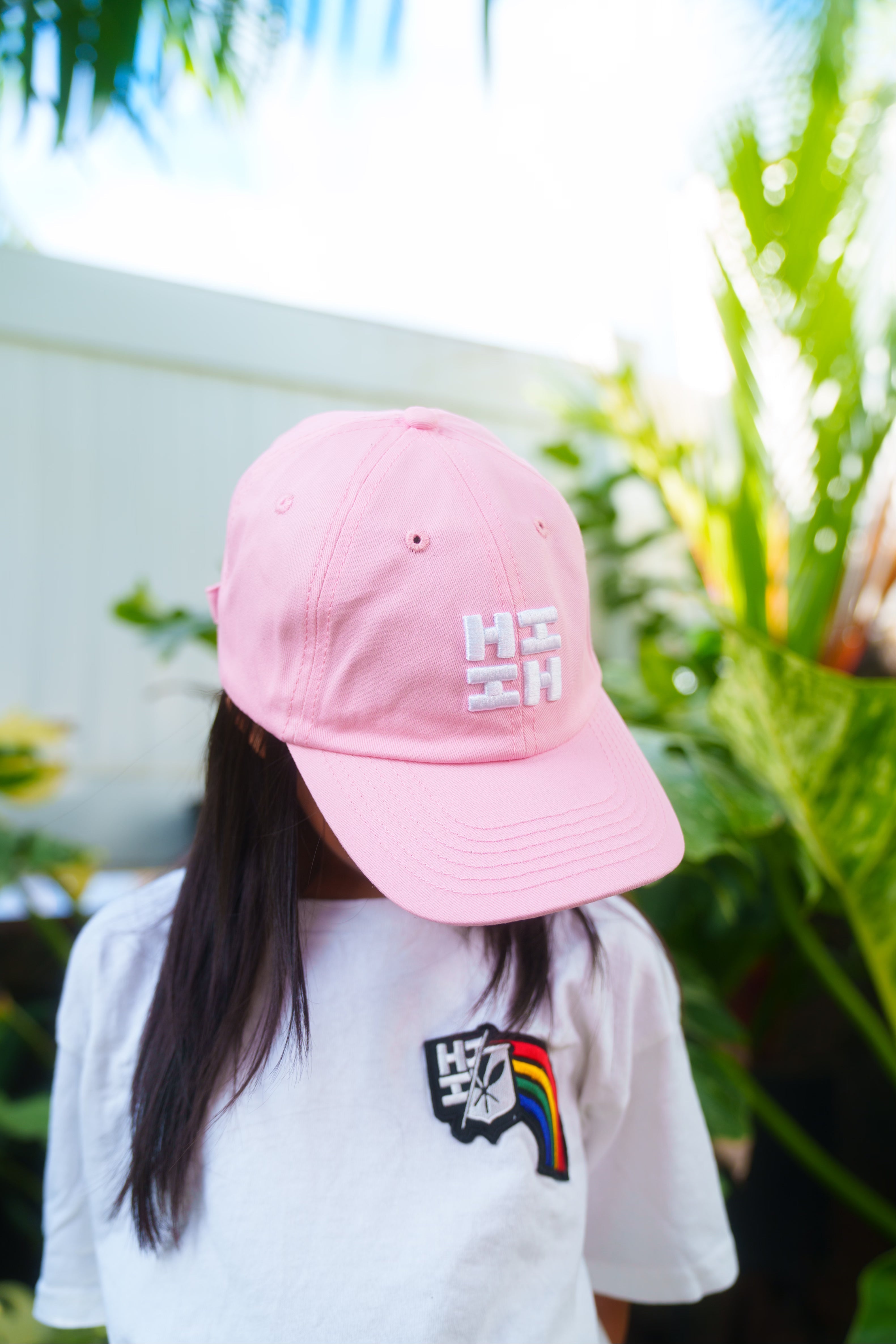 KEIKI PINK & WHITE HIFI LOGO CAP Hat Hawaii's Finest 