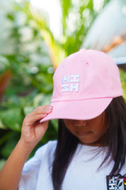 KEIKI PINK & WHITE HIFI LOGO CAP Hat Hawaii's Finest 