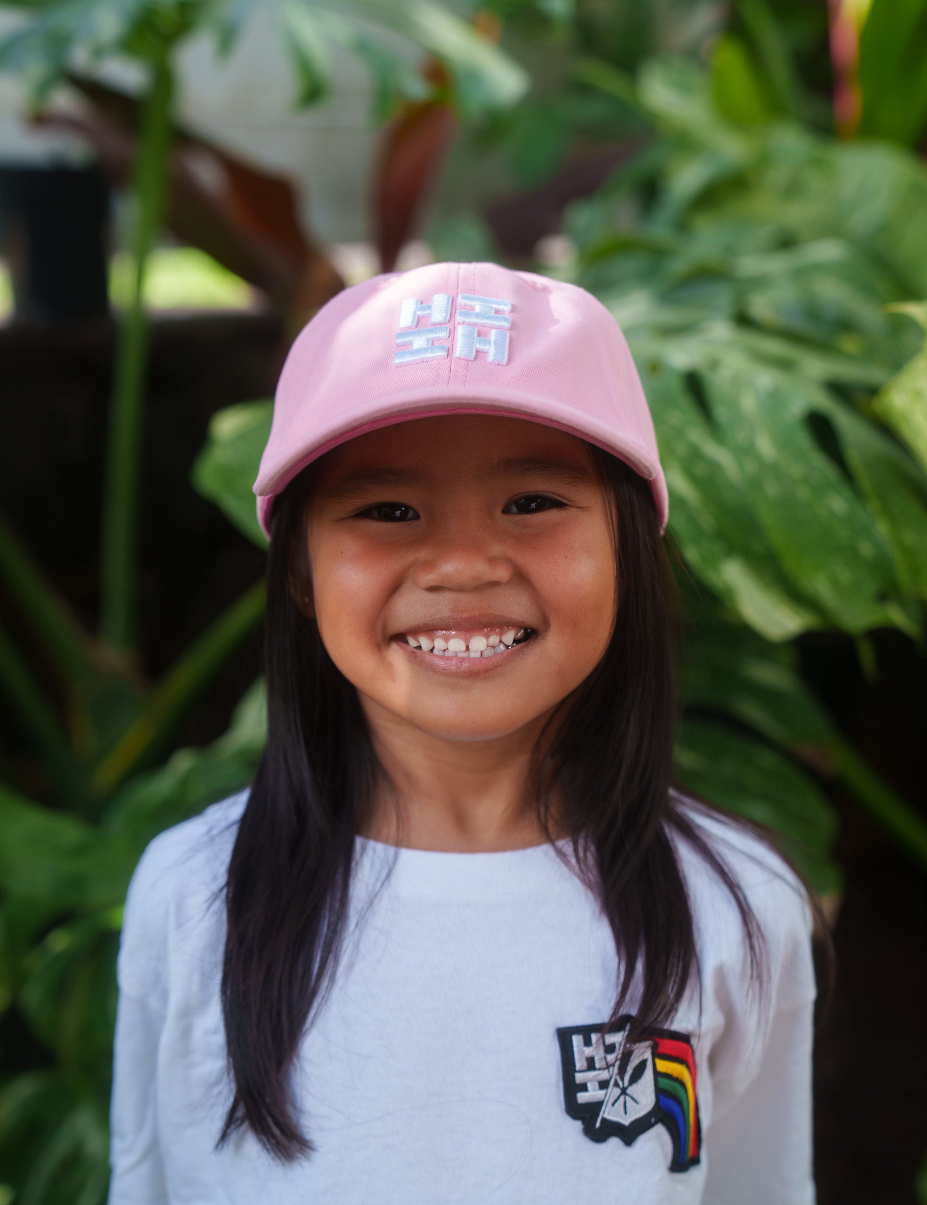 KEIKI PINK & WHITE HIFI LOGO CAP Hat Hawaii's Finest 