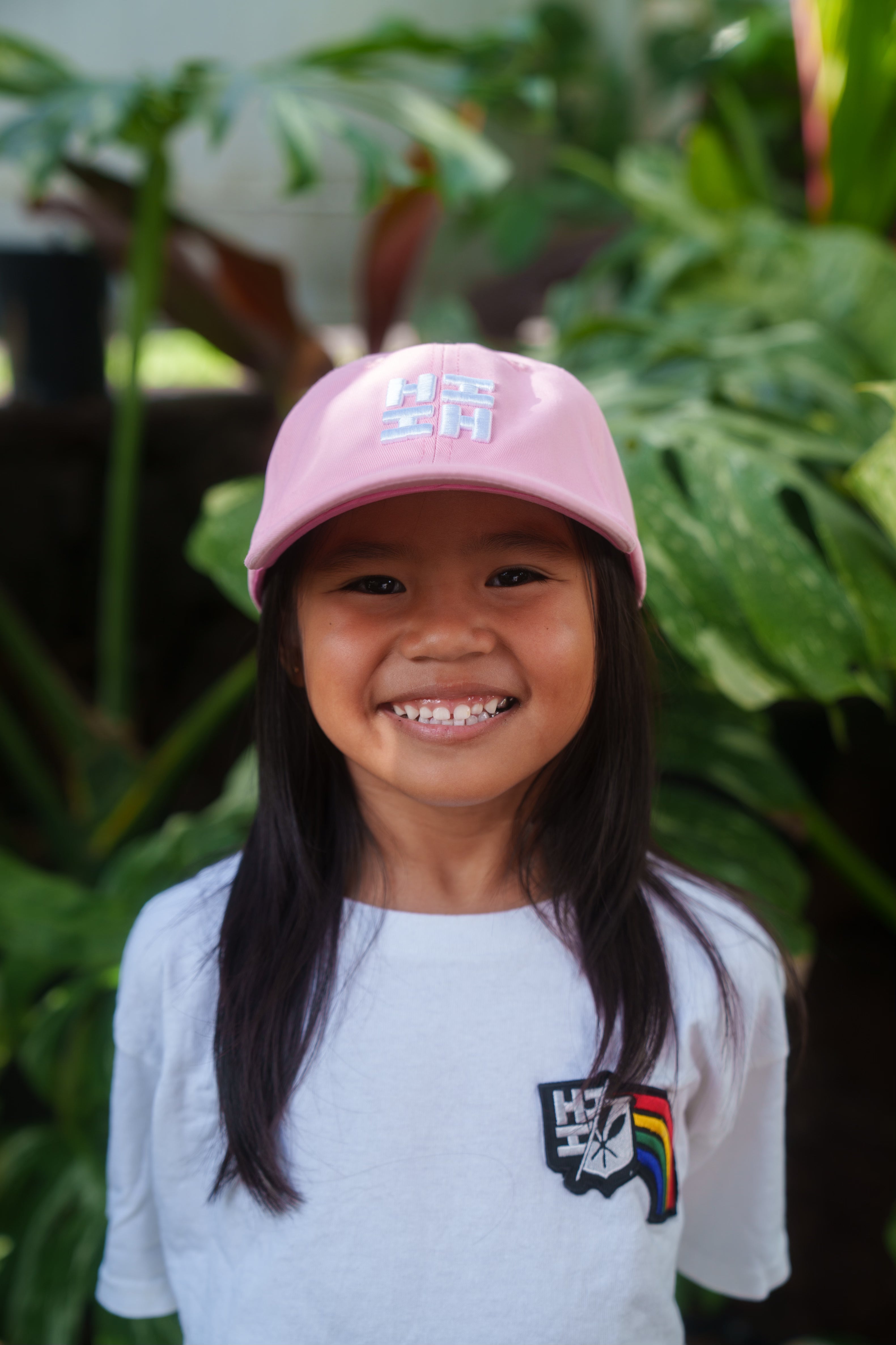 KEIKI PINK & WHITE HIFI LOGO CAP Hat Hawaii's Finest 