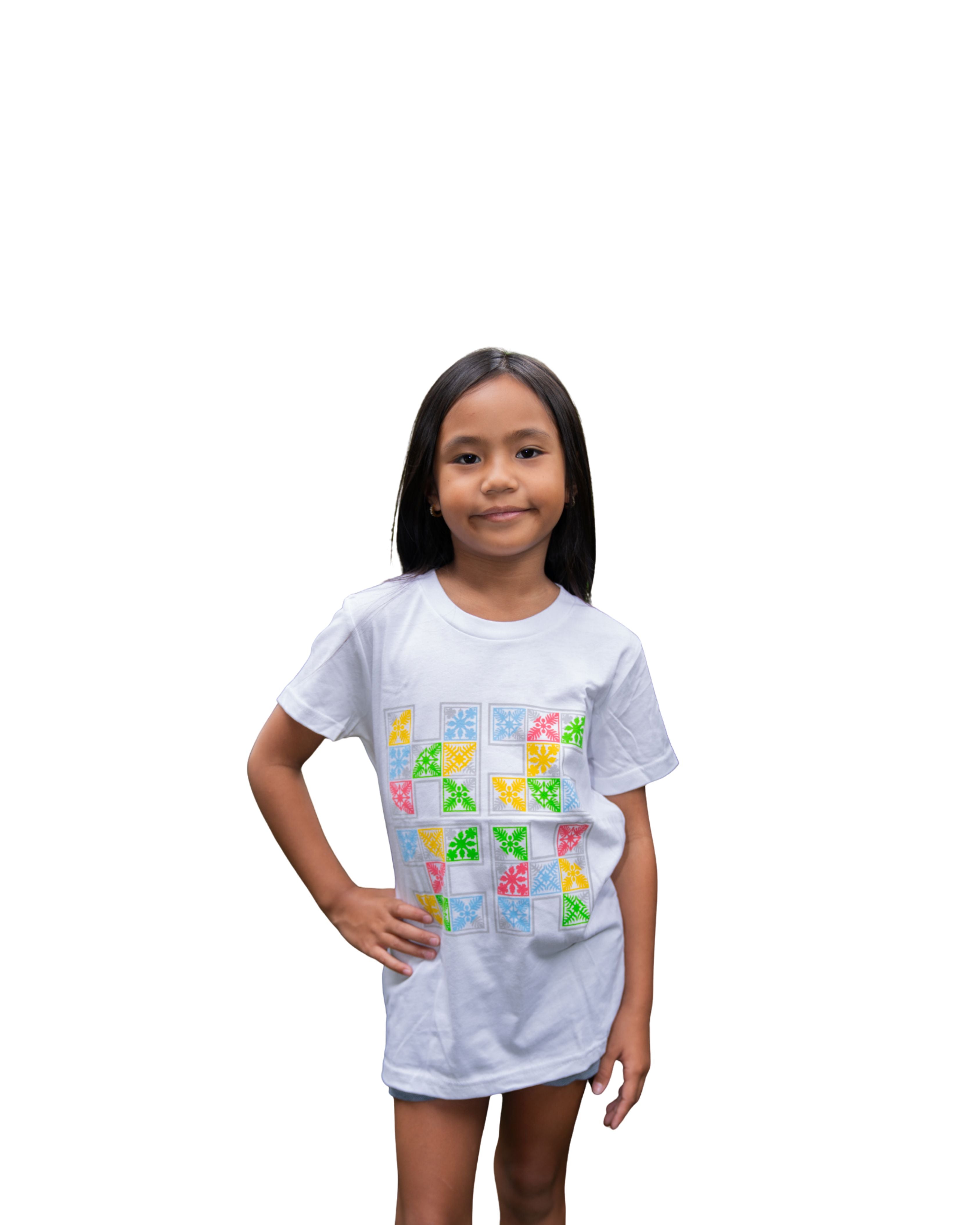 KEIKI QUILT LOGO WHITE T-SHIRT Shirts Hawaii's Finest XX-SMALL 