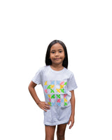 KEIKI QUILT LOGO WHITE T-SHIRT