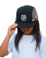 KEIKI SPLIT LOGO CAMO BOMB 5-PANEL HAT