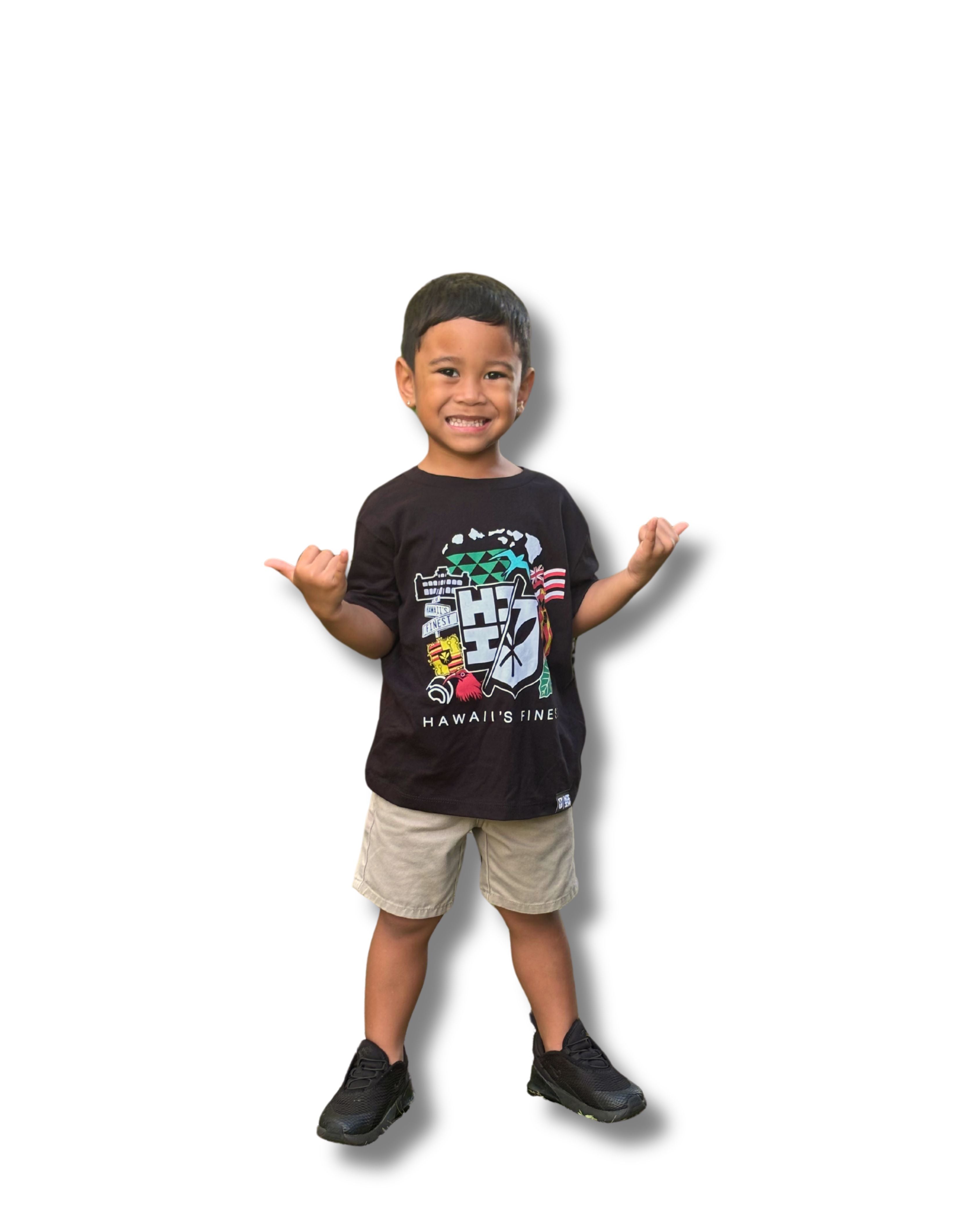 KEIKI STICKER COLLAGE COLOR T-SHIRT Shirts Hawaii's Finest XX-SMALL 