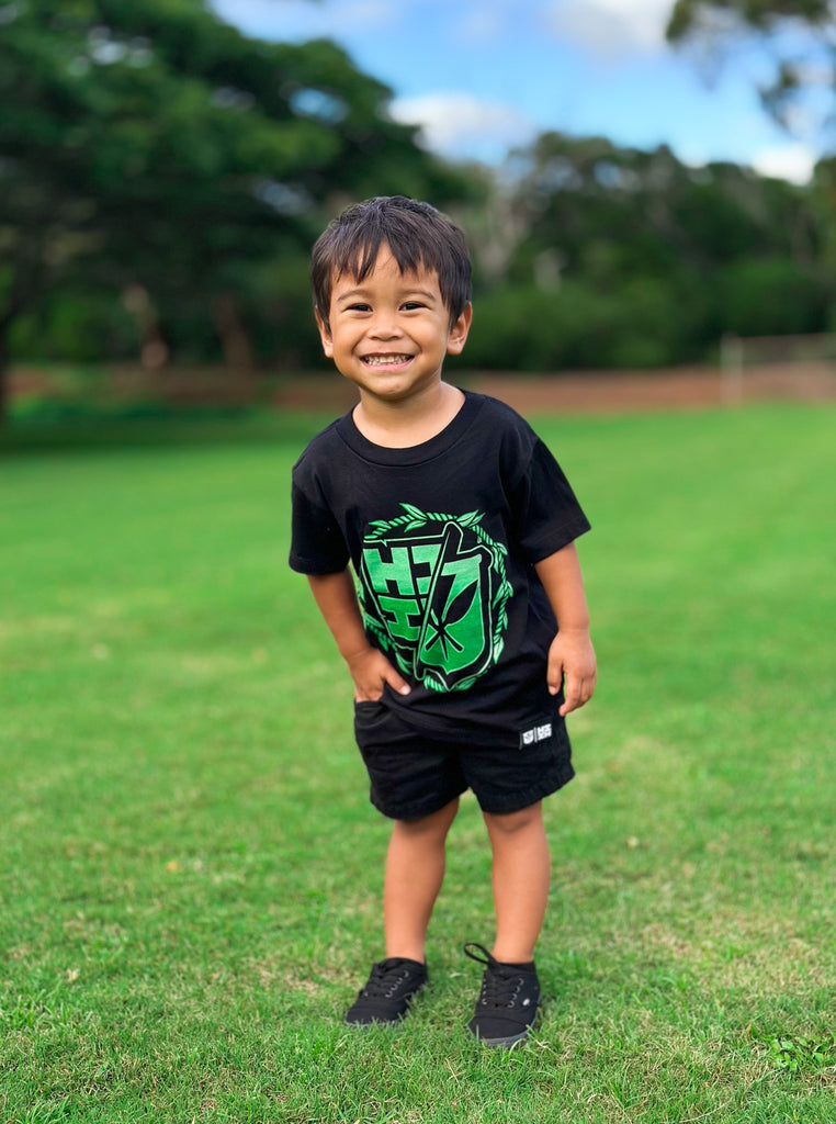 KEIKI TI LEAF CIRCLE GREEN T-SHIRT Shirts Hawaii's Finest 