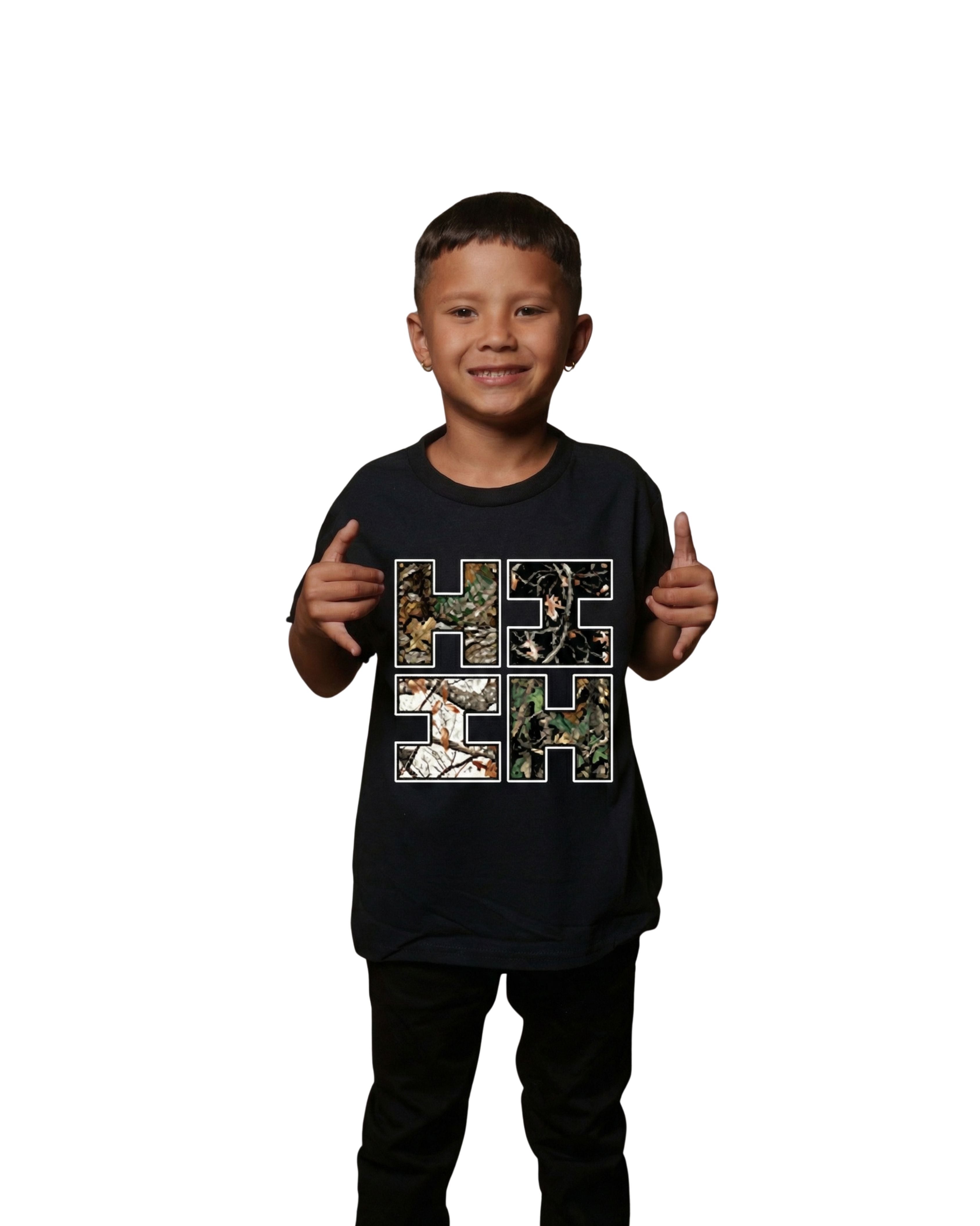 KEIKI TREE CAMO MIX BLACK T-SHIRT Shirts Hawaii's Finest XX-SMALL 