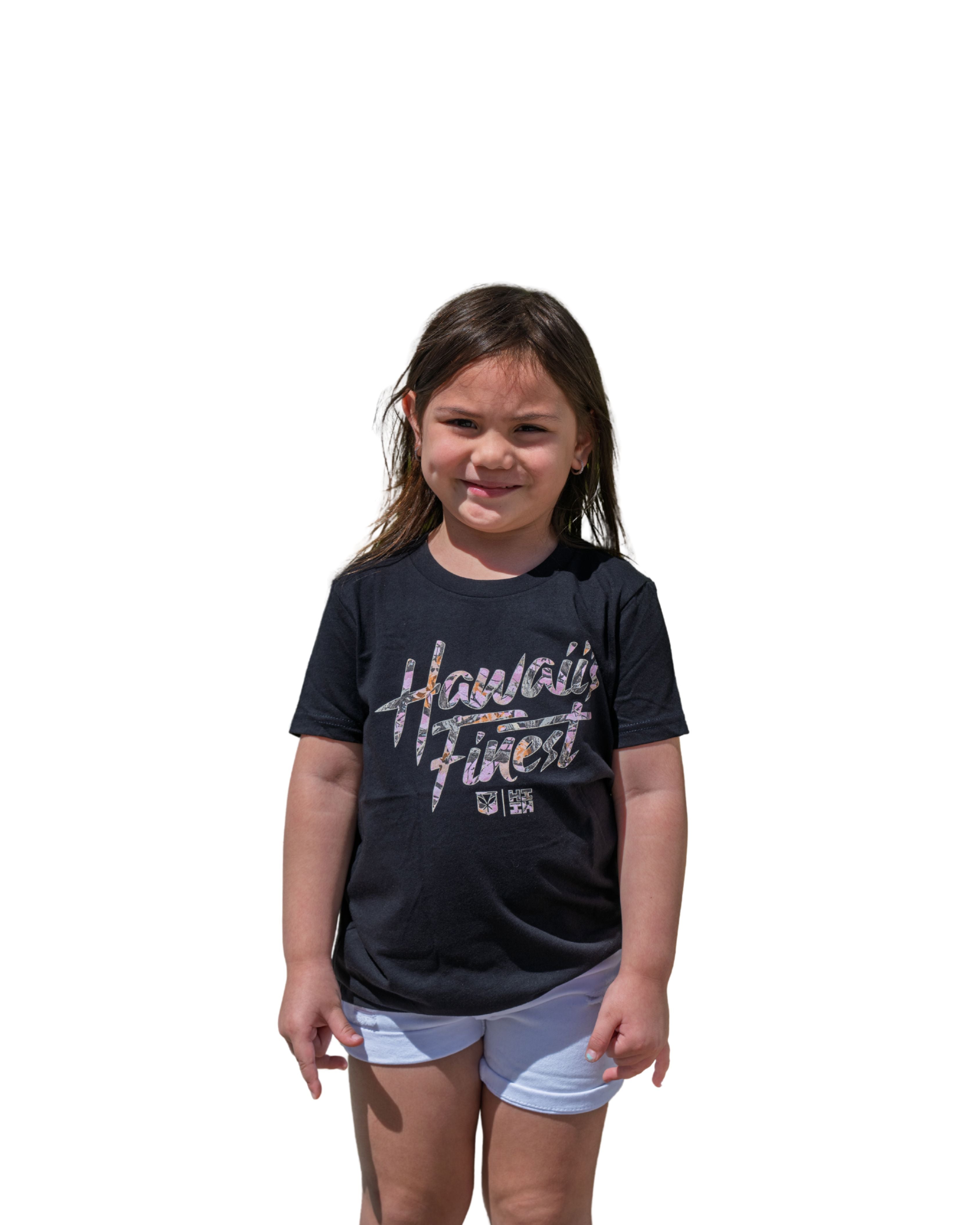 KEIKI TREE CAMO SCRIPT PINK T-SHIRT Shirts Hawaii's Finest XX-SMALL 