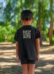 KEIKI TROPICAL LOGO BLACK T-SHIRT Shirts Hawaii's Finest 