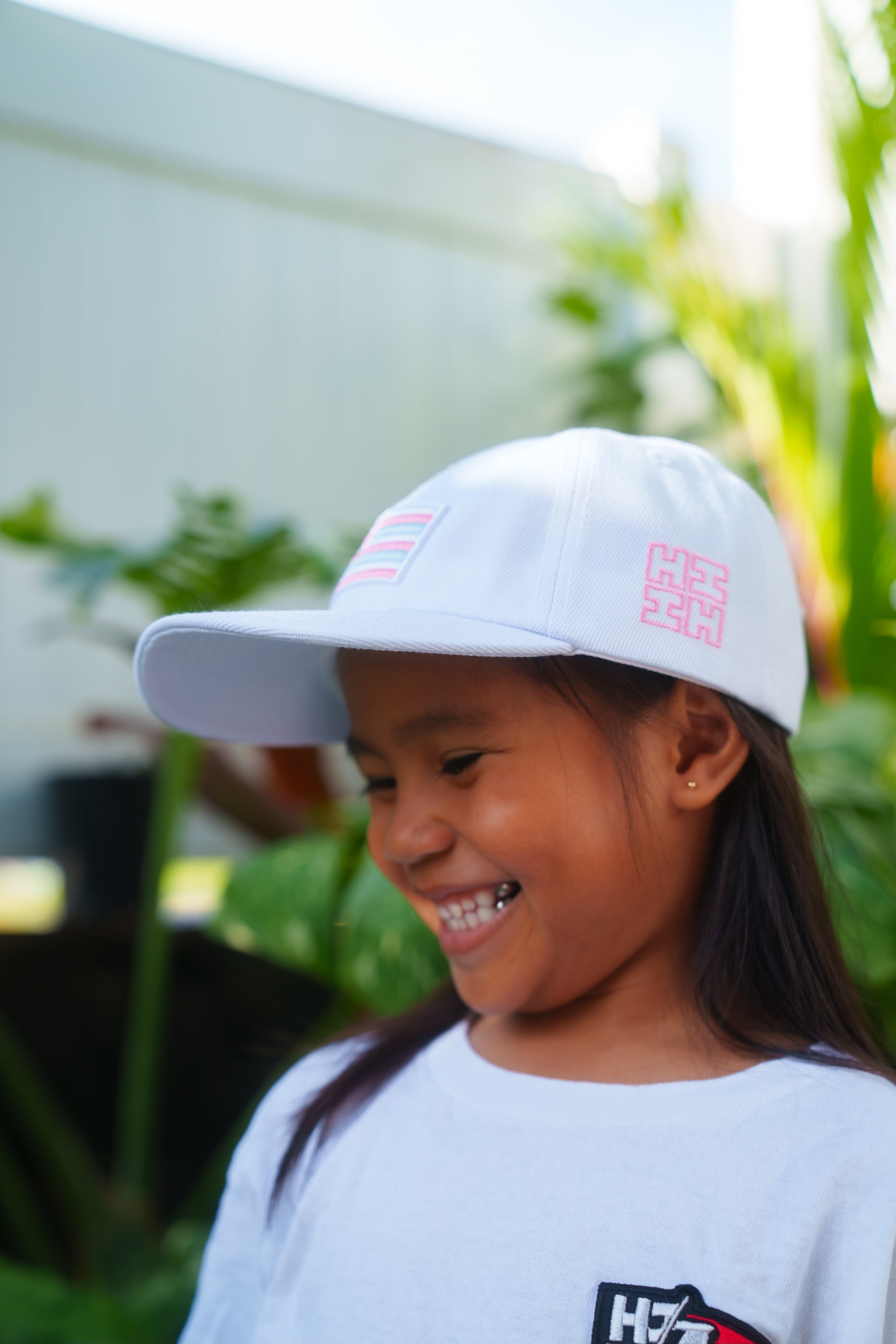 KEIKI WHITE, PINK, & BLUE FLAG CAP Hat Hawaii's Finest 