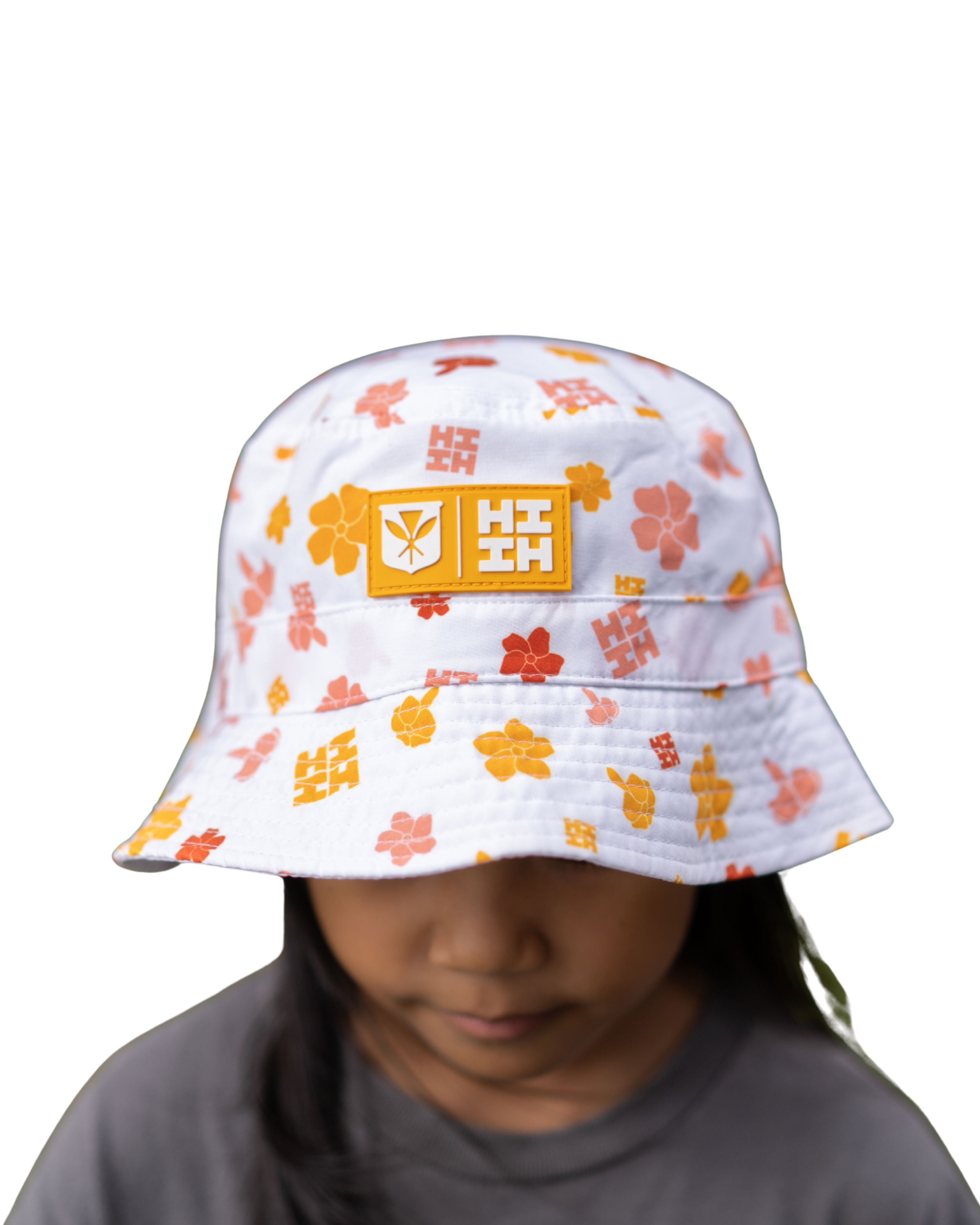 KEIKI YELLOW PUAKENIKENI BUCKET HAT Hat Hawaii's Finest 