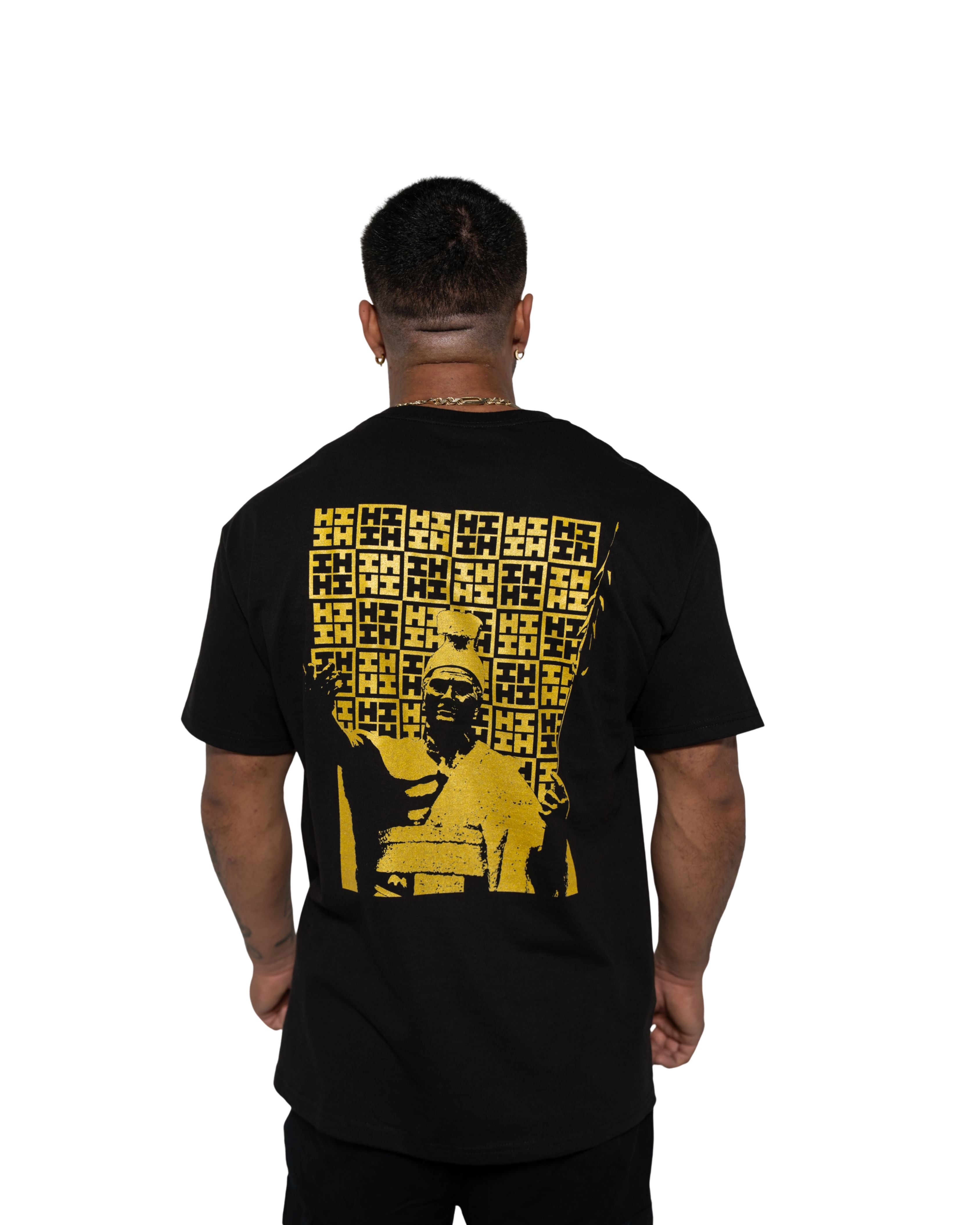 KING CHECKERED GOLD T-SHIRT Shirts Hawaii's Finest MEDIUM 