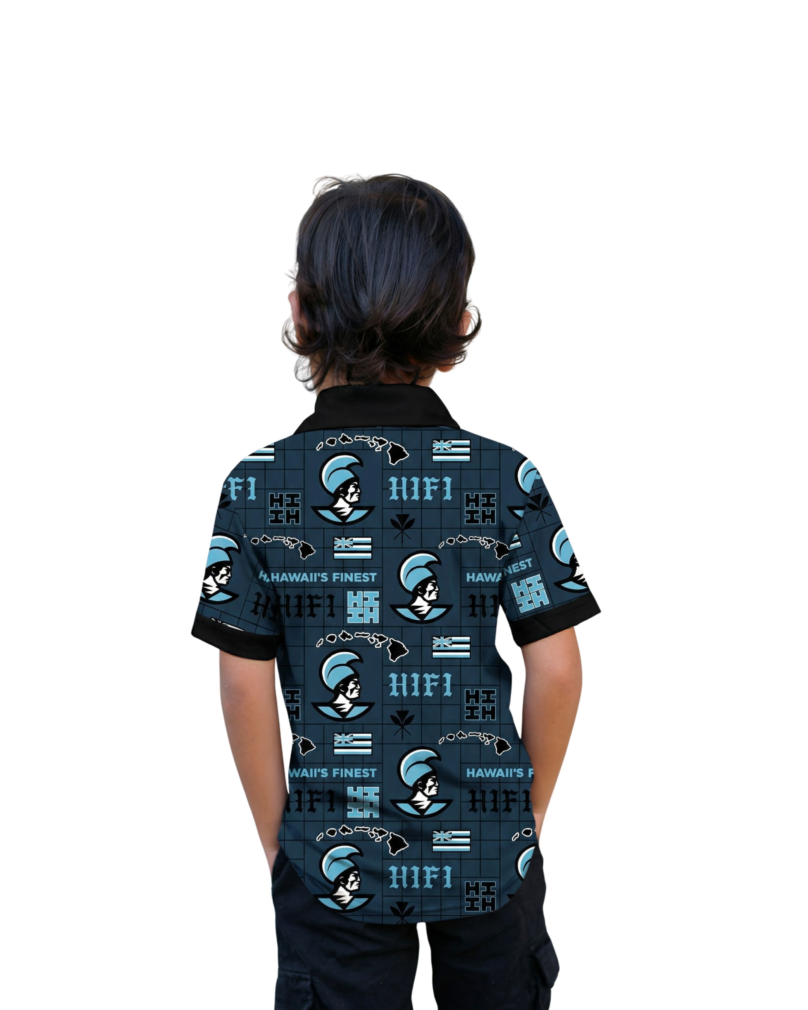 KOA ALOHA KEIKI BLUE GOLF SHIRT Shirts Hawaii's Finest 