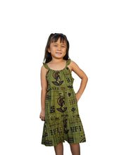 KOA ALOHA KEIKI MILITARY RUFFLE DRESS Shirts Hawaii's Finest 6/12 MONTHS 