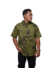 KOA ALOHA MEN'S MILITARY ALOHA SHIRT Shirts Hawaii's Finest SMALL 