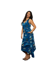 KOA ALOHA WOMEN'S BLUE MAXI DRESS Shirts Hawaii's Finest X-SMALL 