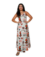 KOA ALOHA WOMEN'S WHITE & RED MAXI DRESS Shirts Hawaii's Finest 