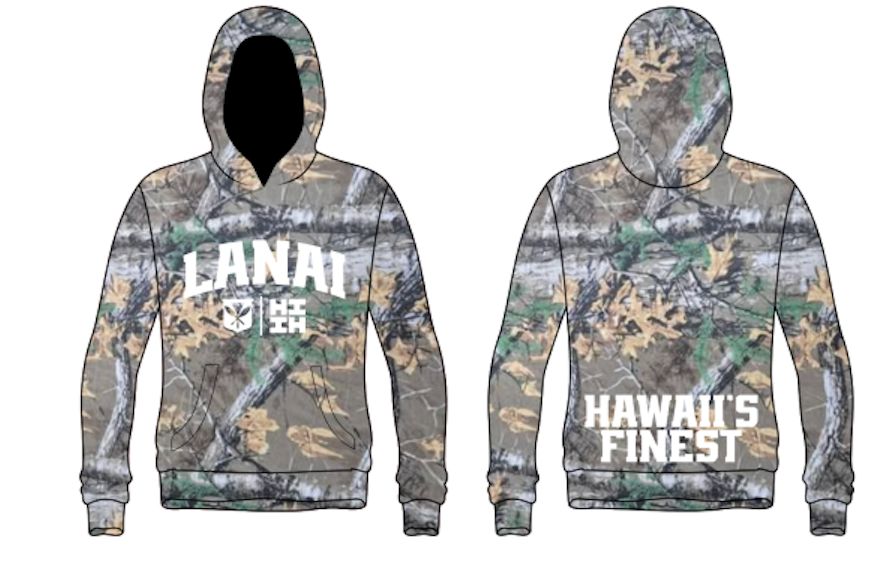 LANAI GREEN CAMO HOODIE Jacket Hawaii's Finest SMALL 