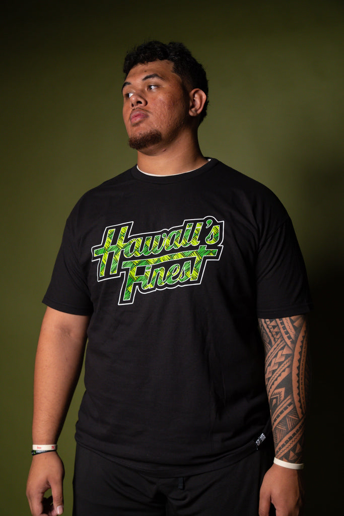 LAUHALA SCRIPT GREEN T-SHIRT Shirts Hawaii's Finest MEDIUM 