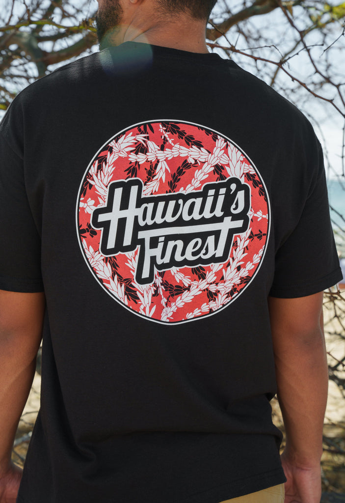 LEI CIRCLE RED T-SHIRT Shirts Hawaii's Finest 