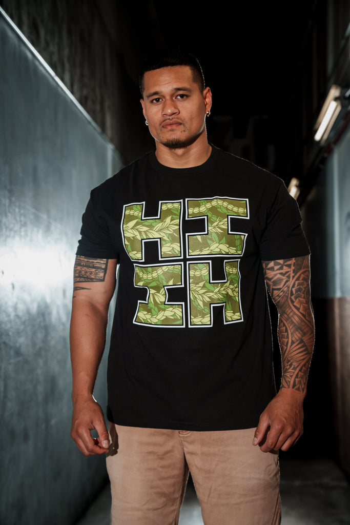 LEI LOGO GREEN T-SHIRT Shirts Hawaii's Finest MEDIUM 