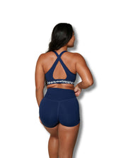 LEI MAILE DARK BLUE SPORTS BRA Activewear Hawaii's Finest 