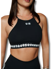 LEI PIKAKE BLACK SPORTS BRA Activewear Hawaii's Finest 