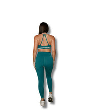 LEI PLUMERIA TEAL LEGGINGS Activewear Hawaii's Finest 