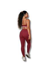 LEI PUAKENIKENI BURGUNDY LEGGINGS Activewear Hawaii's Finest 